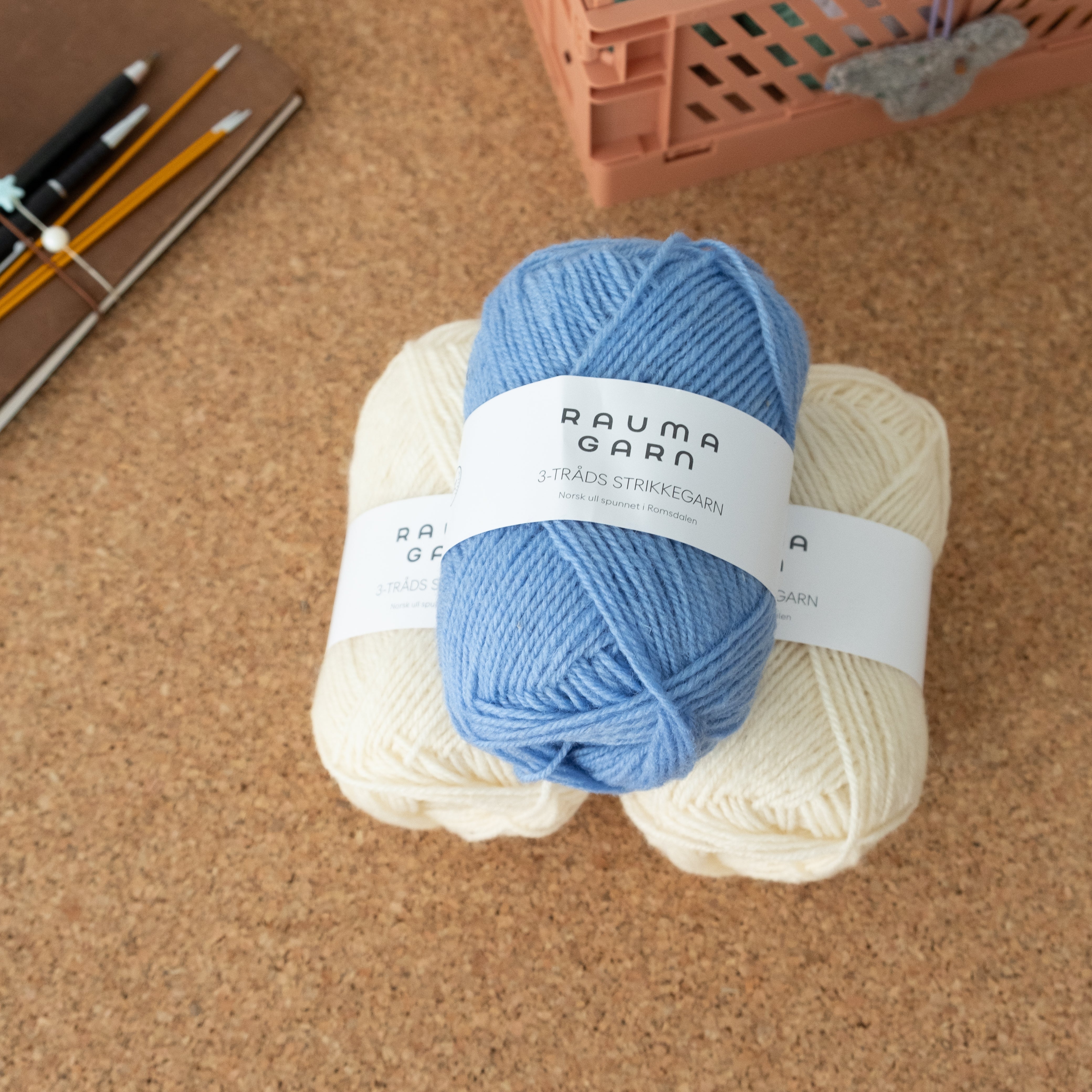 Rauma 3-tråds Strikkegarn