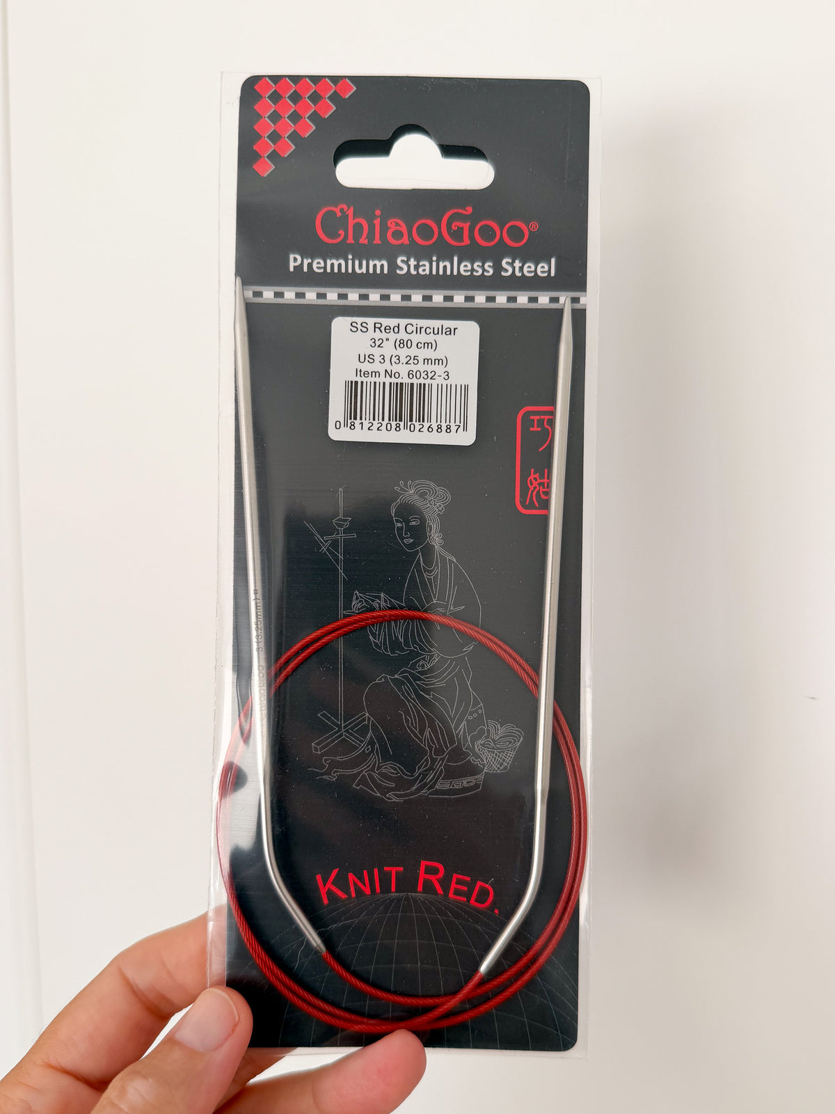 Agulhas Circulares Fixas Chiaogoo Knit Red